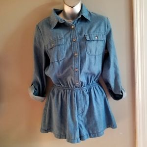 Sace long sleeve denim Romper